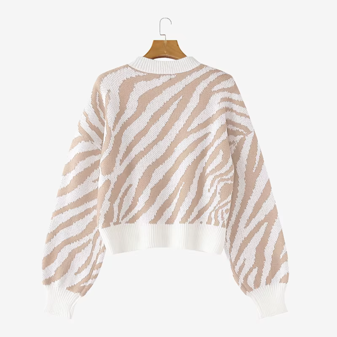 Livia Striped Knit Sweater