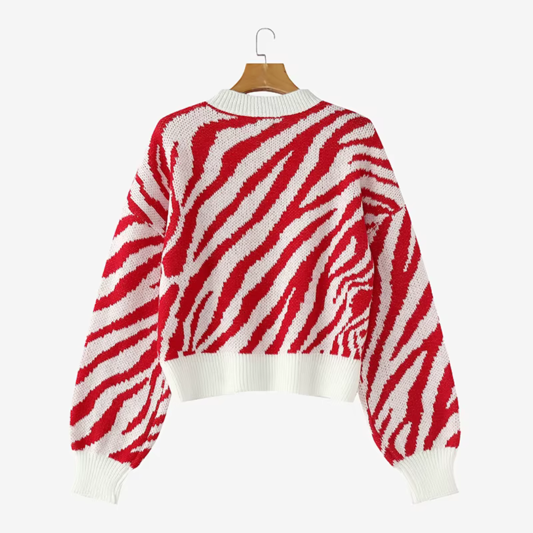 Livia Striped Knit Sweater