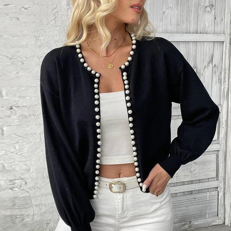 Marga Pearl-lined Knit Cardigan
