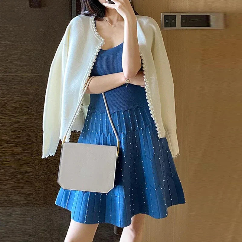 Marga Pearl-lined Knit Cardigan