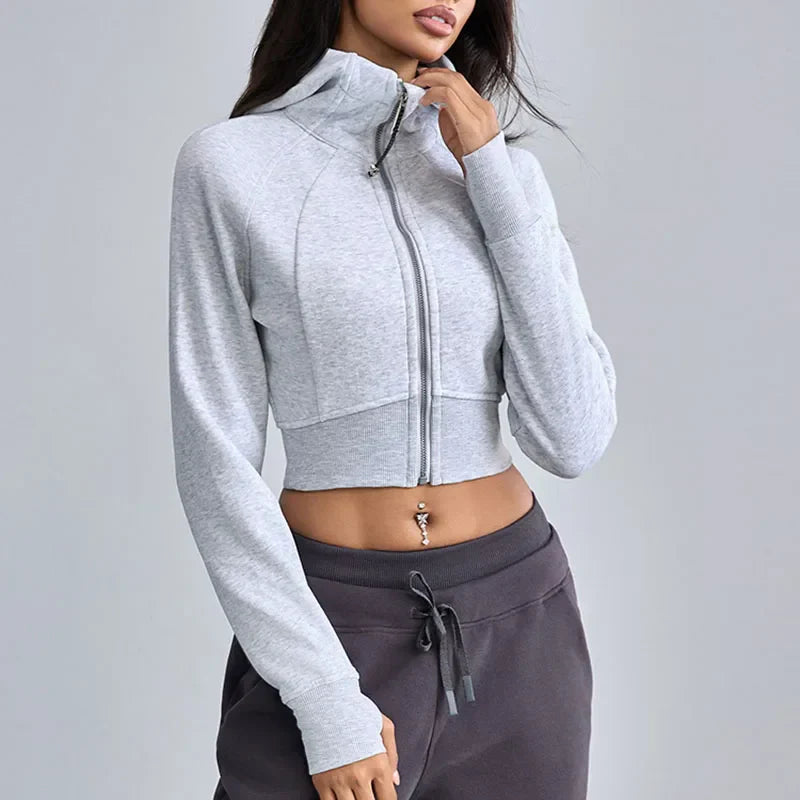 ZenCore Cropped Zip-up Hoodie