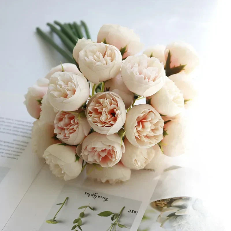 Tranquility Silk Floral Peony Bouquet