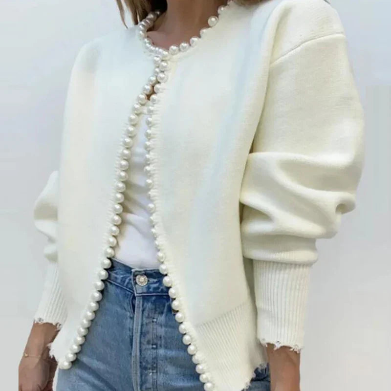 Marga Pearl-lined Knit Cardigan