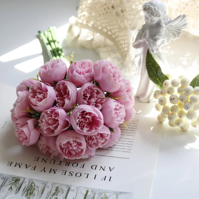 Tranquility Silk Floral Peony Bouquet