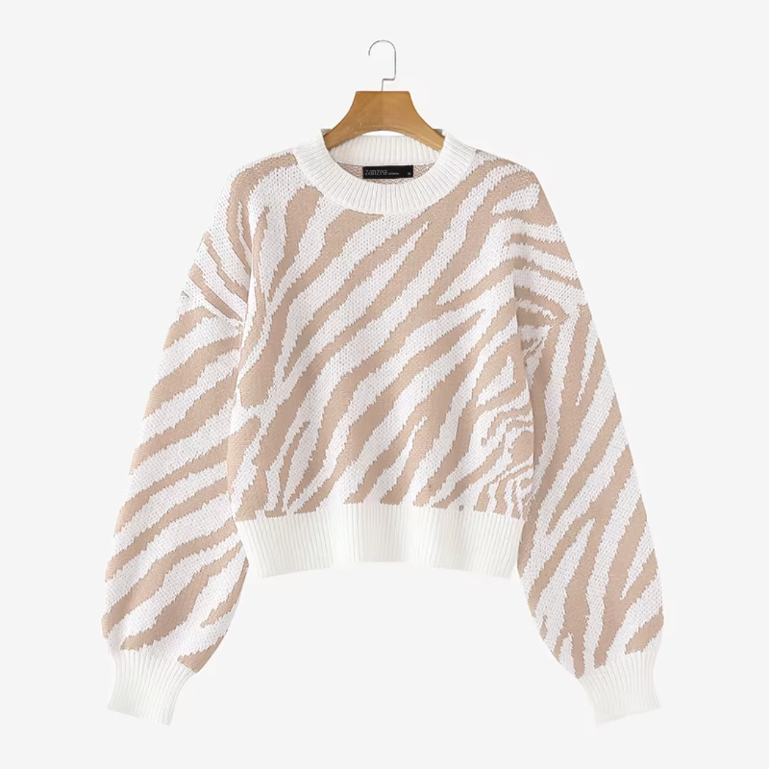 Livia Striped Knit Sweater