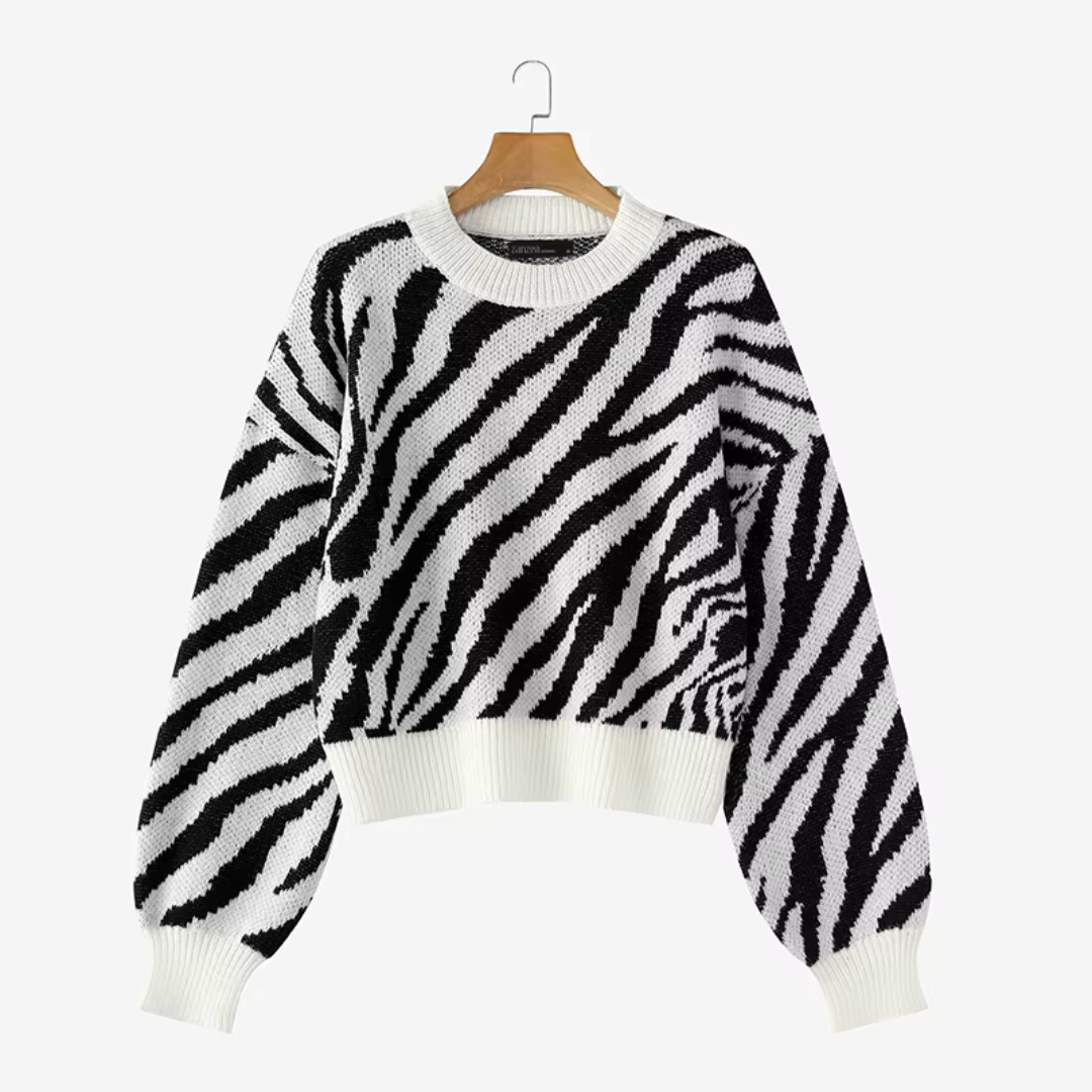 Livia Striped Knit Sweater