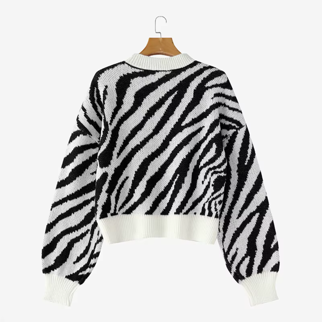 Livia Striped Knit Sweater