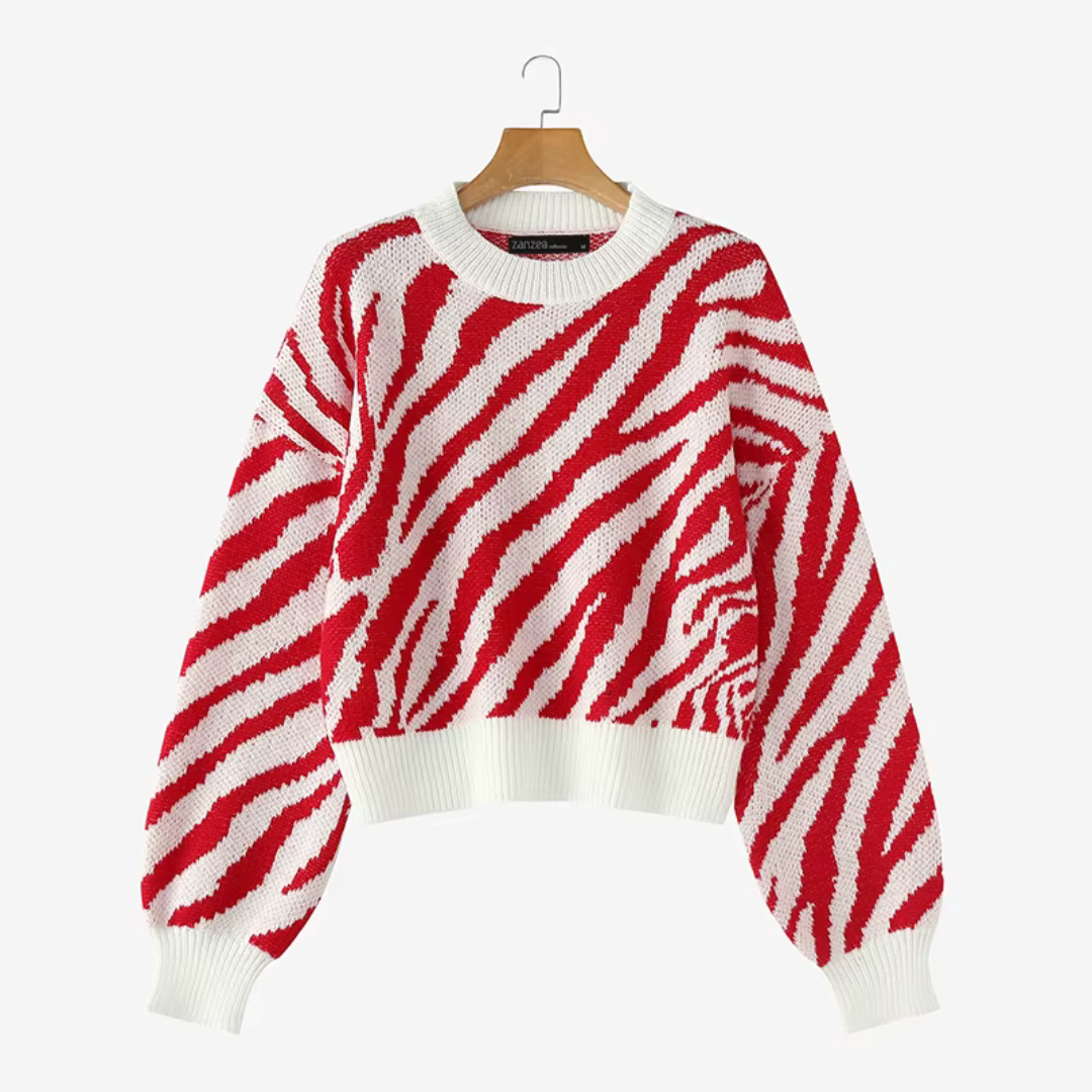 Livia Striped Knit Sweater