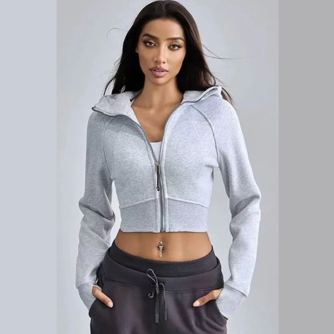 ZenCore Cropped Zip-up Hoodie