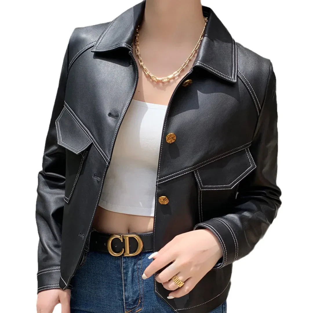 Dax Moto Leather Lapel Jacket