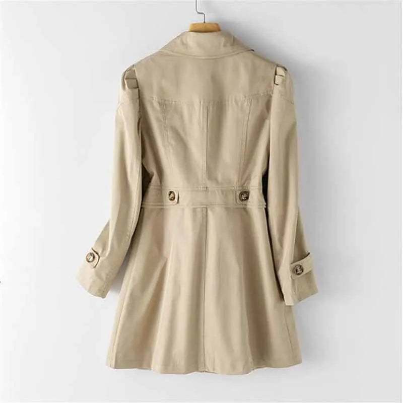 Lena Vaughn Open-Collar Trench Coat